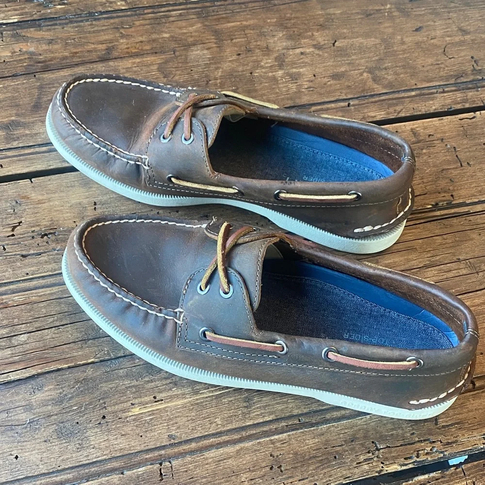 Men's Sperry Brown Leather Boat Shoes